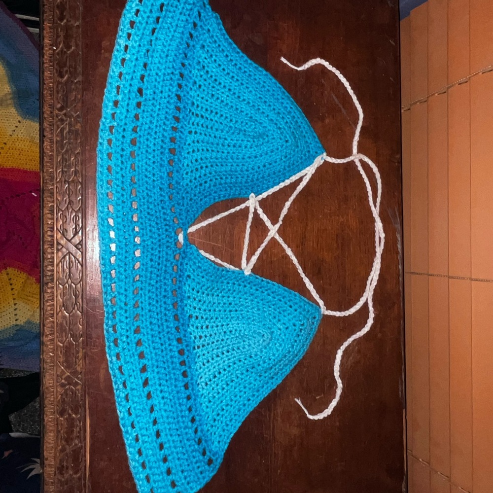 Crochet Turquoise Halter Top